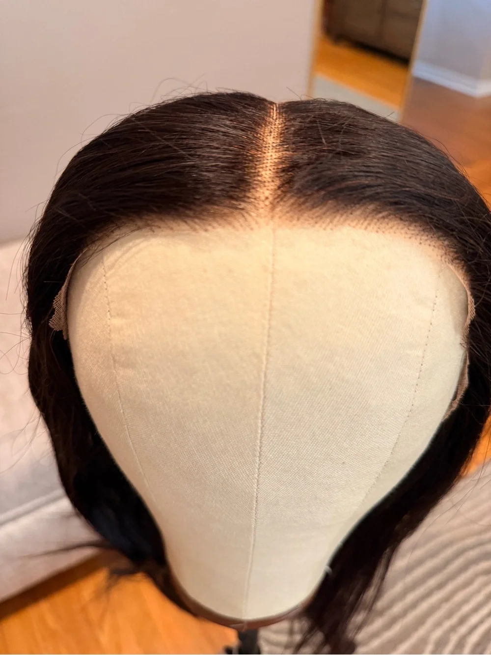 20” Nat Black Straight Human Hair Wig 13x6 HD Lace Front 180% Density #069